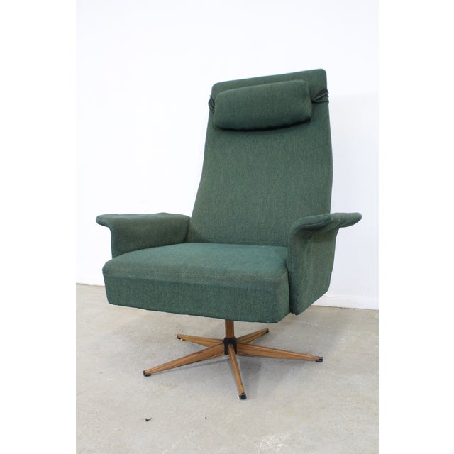 Mid-Century Danish Modern High Back Swivel Rocker Lounge Chair | Chairish