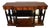 1920s Antique French Empire Flame Mahogany Mirror Back Console Table For Sale