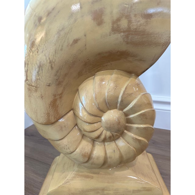 1950s Modern Italian Sculpted Nautilus Shell Table | Chairish