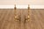 Metal Puritan Federal Style Pair of Brass Andirons For Sale - Image 7 of 18
