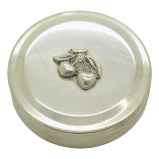 Vintage Italian Handmade 925 Sterling Silver Pill Snuff Trinket Box, Alessandria, 1970s For Sale