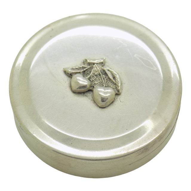 Vintage Italian Handmade 925 Sterling Silver Pill Snuff Trinket Box, Alessandria, 1970s For Sale