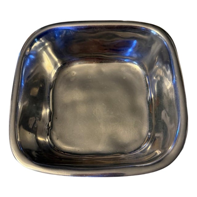 Vintage Beatriz Ball Metalware Small Square Bowl 5.25" x 1.5" For Sale