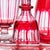 Luxury at its finest, set of 4 high-end items from bohemian glass in red double-layered crystal with a beautiful decor. 1....