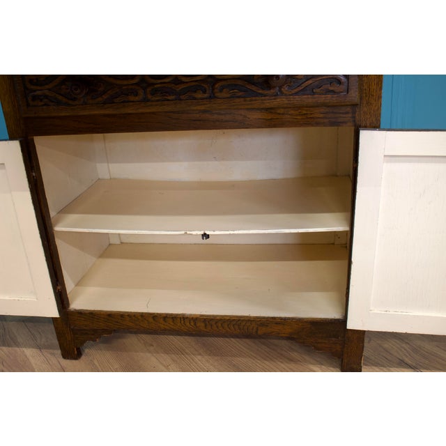 Vintage Oak Larder Cabinet, 1920s For Sale - Image 9 of 10