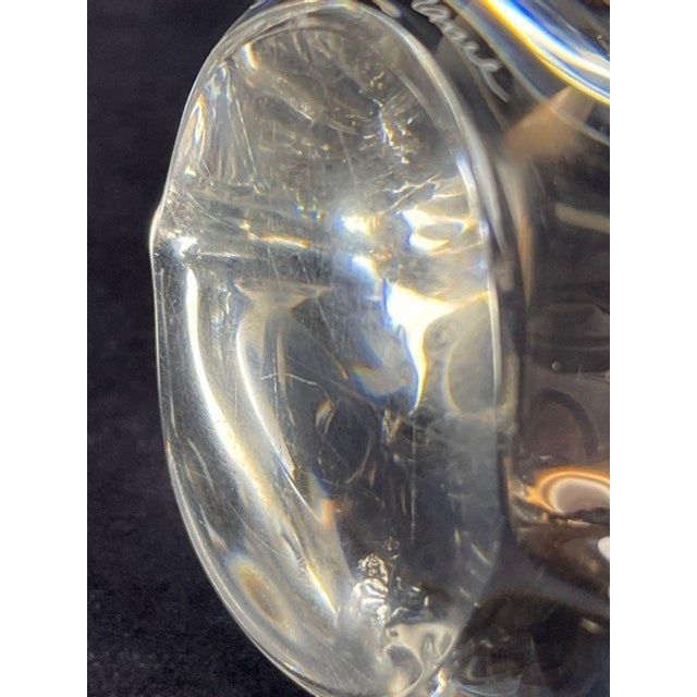 Vintage Daum France Crystal Owl Paperweight Figurine Signed Art Glass For Sale - Image 9 of 10