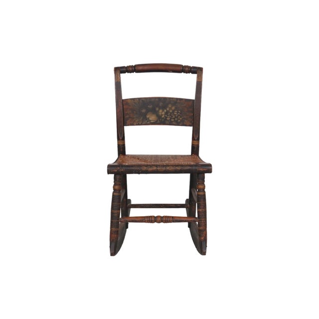 Hitchcock Style Stenciled Rocking Chair For Sale - Image 9 of 9
