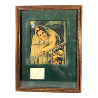 Vintage Bidu Sayão Met Opera Framed Autograph & Photo - La Traviata For Sale