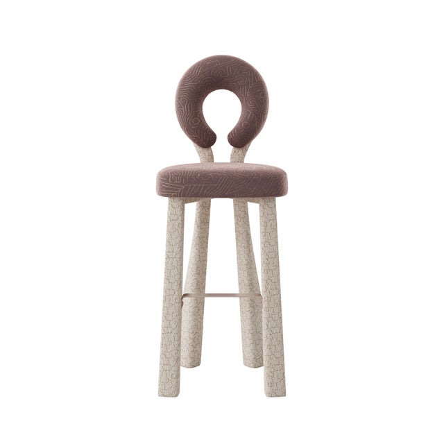 Mary Bar Chairs with Upholstered Legs by Ottiu, Set of 8 For Sale - Image 6 of 9