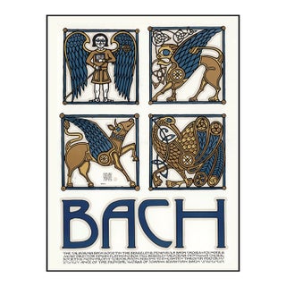 Vintage David Lance Goines, Rare Early "Bach" Music Poster For Sale