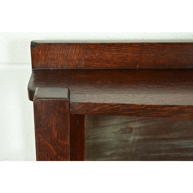 Stickley Brothers Style Antique Mission Oak Arts & Crafts Sideboard or Bar Cabinet, Circa 1910 For Sale - Image 9 of 15