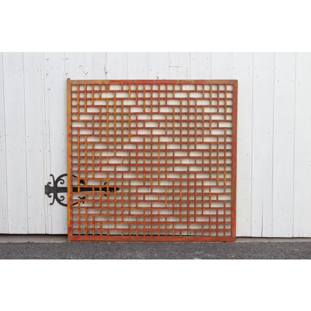 Red Early 20th Century Painted Chinese Gate For Sale - Image 8 of 8