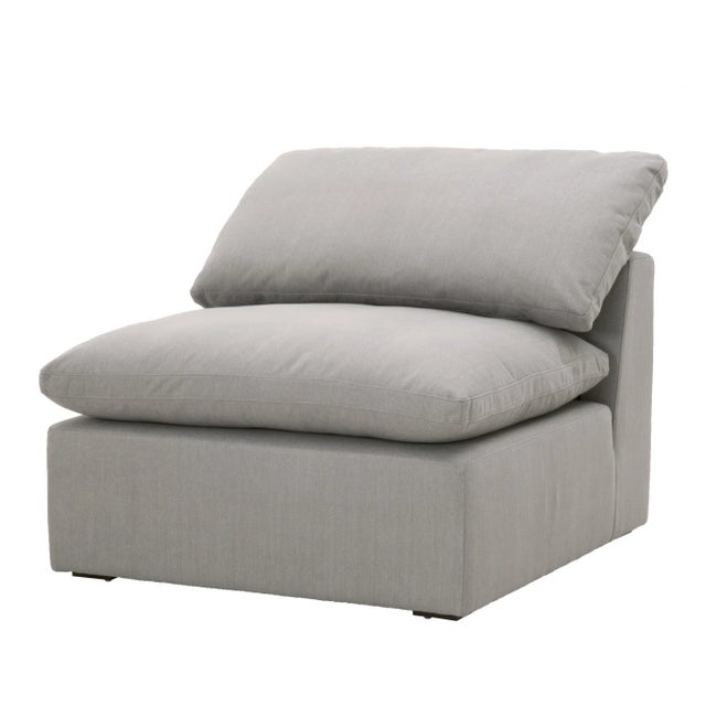 Add transitional style to your living room, family room, or den with this modular armless chair in Livesmart Peyton-Slate...