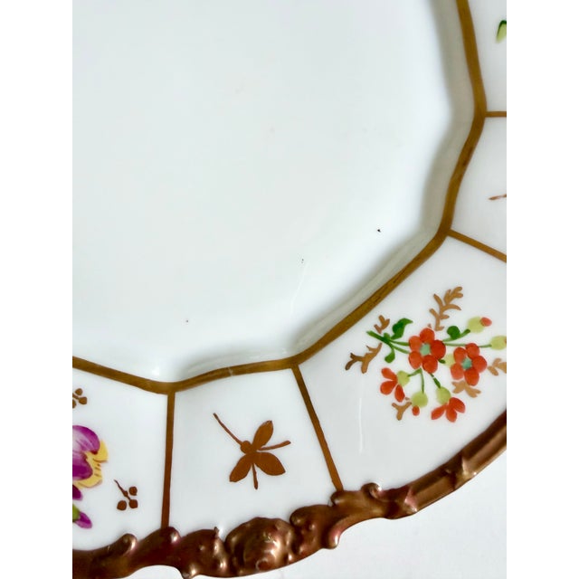 Limoges, France Antique Hand Painted Limoges Botanical Plate For Sale - Image 4 of 6