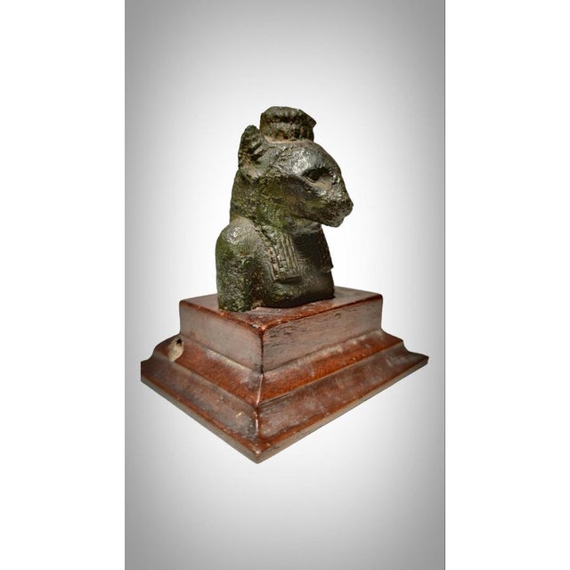 Egyptian Bronze Figure of a Seckhmet Lion-Headed Goddess, 21st/25th Dynasty, 1075-525 BC The lion-headed goddess possibly...