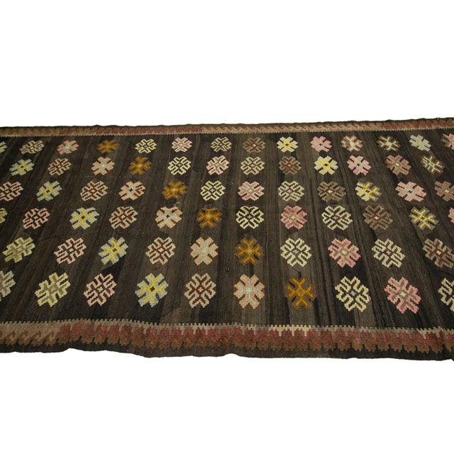 Vintage Turkish Kars Kilim Rug For Sale - Image 4 of 7