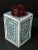 Late 19th Century Chinese Art Blue and White Porcelain Tea Caddy With Wooden Cover For Sale In New York - Image 6 of 10