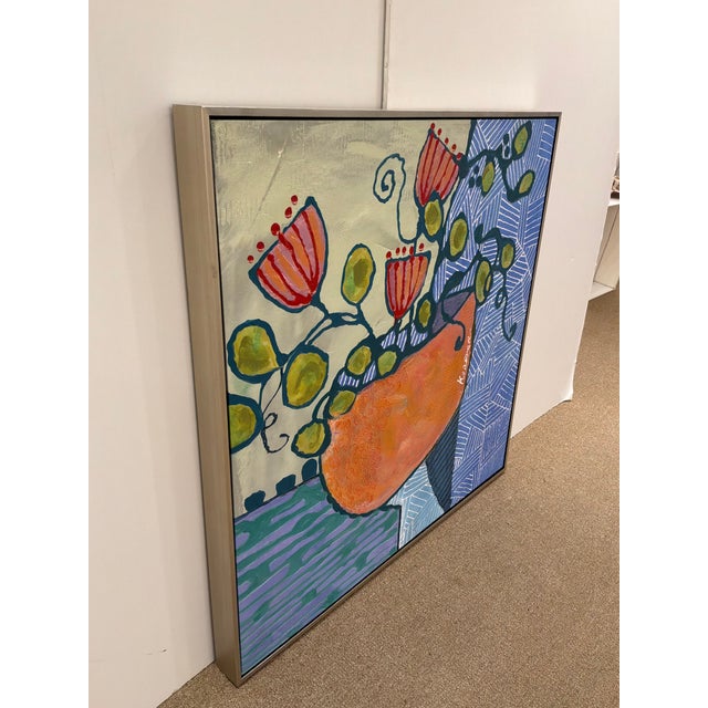 Paint Soicher Marin - Three Flowers Giclee on Canvas Framed. For Sale - Image 7 of 10