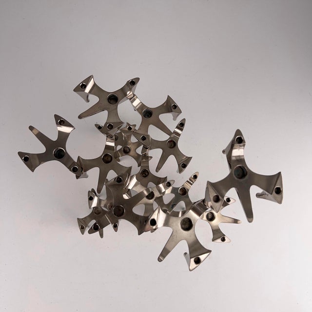 1960s Vintage Brutalist Candlestick Elements by Hammonia Motard, Germany, 1960s, Set of 17 For Sale - Image 5 of 8