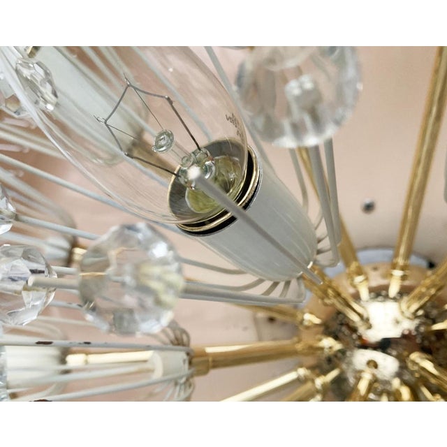 Austrian Flower Snowflake Ceiling Lamp by Emil Stejnar for Rupert Nikoll, Vienna, Austria, 1950s For Sale - Image 12 of 18