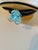 Vintage Block Crystal Hand-Blown Striped Art Glass Derby Hat Bowl For Sale In Boise - Image 6 of 7