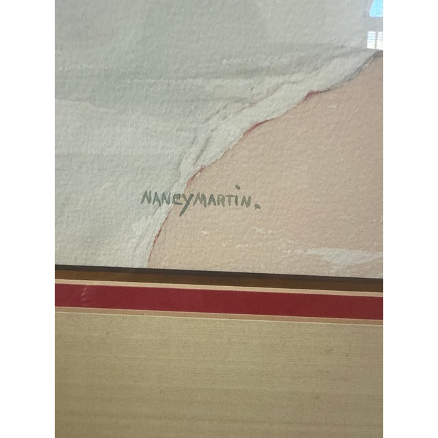 American Late 20th Century Nancy Martin Original Watercolor Still Life, Framed For Sale - Image 3 of 9