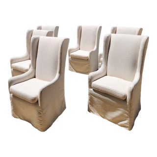 Six Upholstered Dining Chairs For Sale