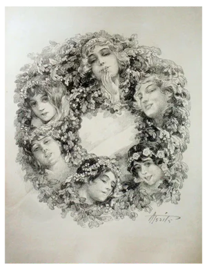 Wreath Paper, 1920s, Lithograph
