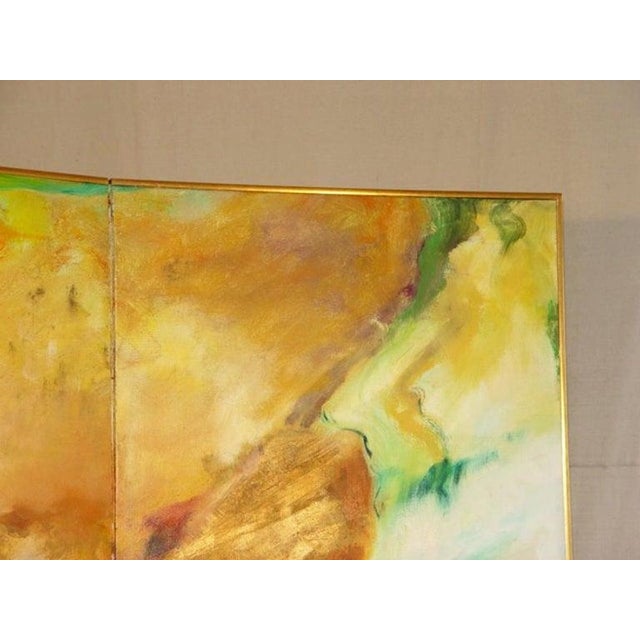 Mid 20th Century Abstract Screen Painting Waterfall by Lenn Kanenson For Sale - Image 10 of 13