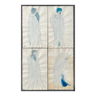 Group of James Bone Dancer Watercolors - Set of Four For Sale