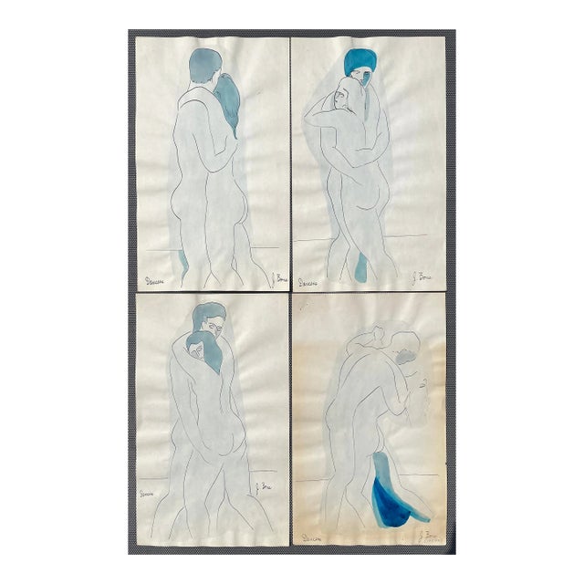 Group of James Bone Dancer Watercolors - Set of Four For Sale