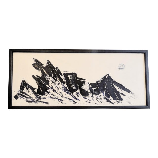 1990s Original Minimalist Landscape Painting: Signed Sutherland-Smith For Sale