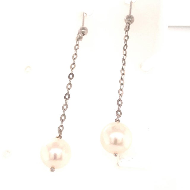 Fine Quality Japanese Akoya Pearl Earrings set in14k Gold 8.44 mm Certified $990 017536 This is a Unique Custom Made...