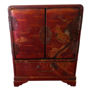 Japanese Jewelry Box in Wood For Sale