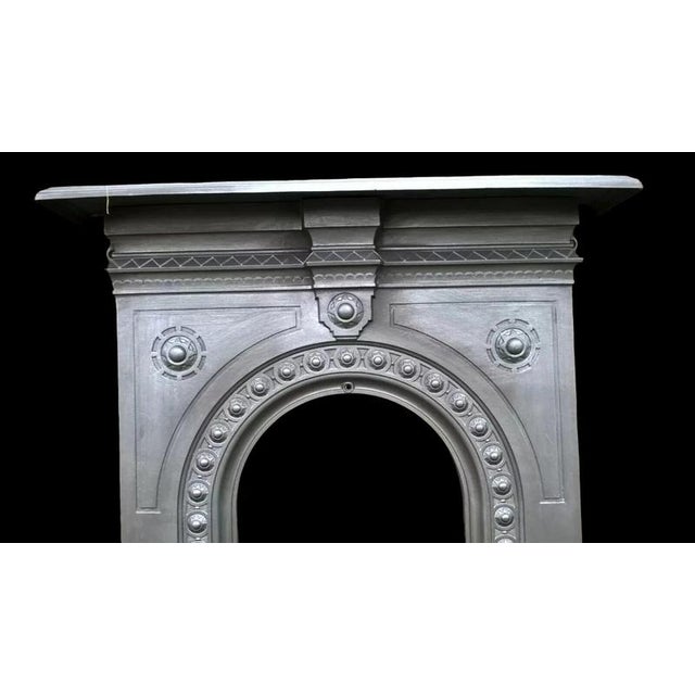 Victorian Cast Iron Arched Combination Fireplace, 1880 For Sale - Image 6 of 13
