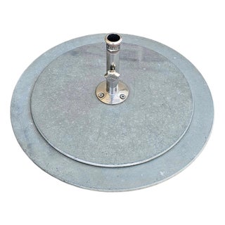 Tuuci Free-Standing Galvanized Steel Round Master Umbrella Base Stand 130 Lb. For Sale