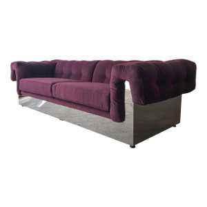 1970s Chrome Clad Sofa by Milo Baughman for Thayer Coggin