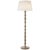 Visual Comfort Signature Bamboo Floor Lamp in Belgian White with Linen Shade For Sale
