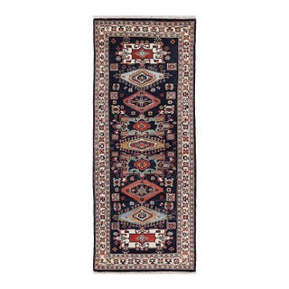 Pasargad DC Navy Blue Fine Hand Knotted Bidjar Rug For Sale