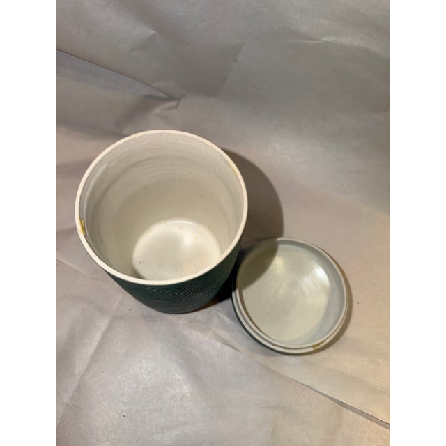 Nichibei Potters, Japanese American Contemporary Lidded Pottery Jar For Sale - Image 10 of 10