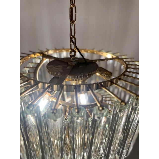 Large Waterfall Murano Glass Chandelier, 1970s For Sale - Image 6 of 7