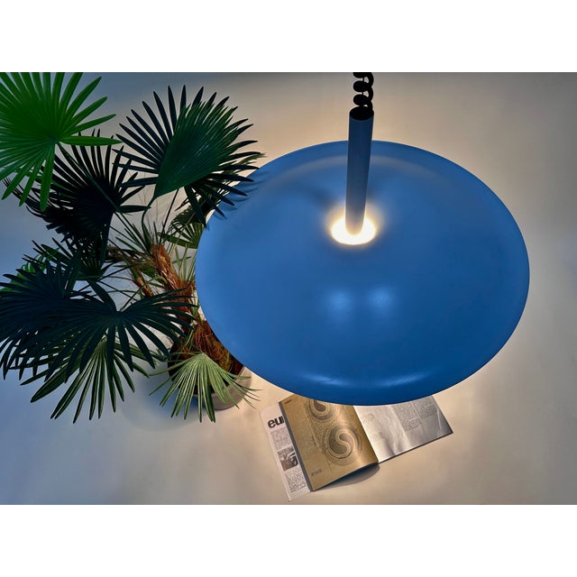 Scandinavian Postmodern Height-Adjustable Aluminium Halogen Hanging Lamp, 1980s For Sale - Image 12 of 14