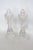 Art Deco 1940s Bohemian Crystal Salt and Pepper Shaker Pair of 2 Pedestal Base Cut Glass For Sale - Image 3 of 12