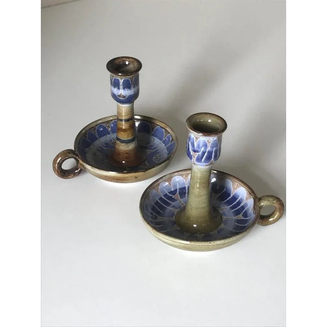Ceramic Candleholders by Roland Moreau, Set of 2 For Sale - Image 3 of 11
