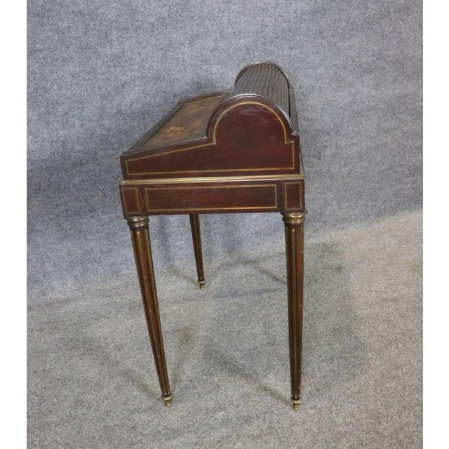 Hand Painted Paul Sormani Ladies Roll Top Desk For Sale - Image 11 of 12