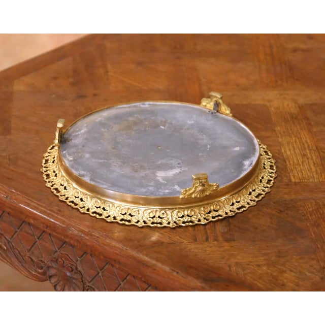 Late 19th Century 19th Century French Louis XVI Style Bronze and Mercury Glass Plateau Surtout For Sale - Image 5 of 5