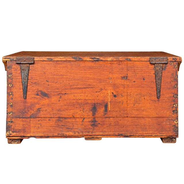 Wood Primitive 1800’s Carpenter’s Tool Chest For Sale - Image 7 of 7