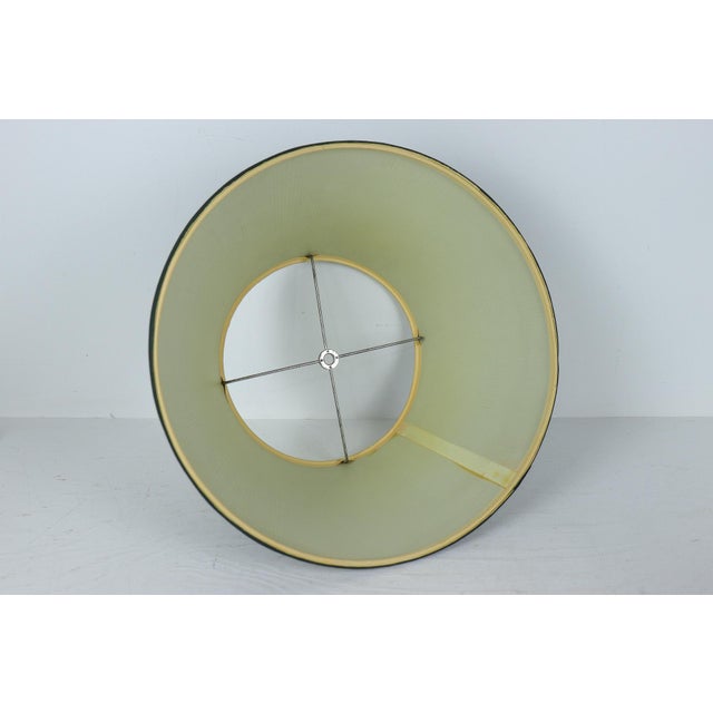 Dark Green Vintage Brass Bouillotte Library Lamp With Green Pleated Shade For Sale - Image 8 of 13