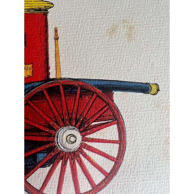 1950s Evelyn Cuero "Philadelphia's Hurricane 13" Fire Engine Reproduction Print For Sale In Houston - Image 6 of 7