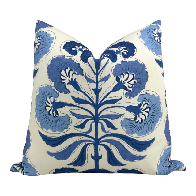 Tybee Tree Pillow Cover in Blue, 20x20 Pillow For Sale